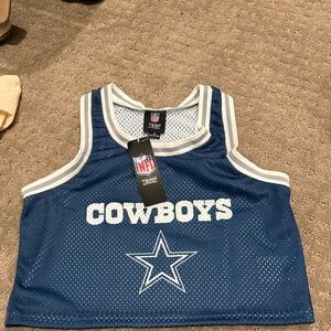 NWT NFL Cowboys Navy Mesh Tank Top Small